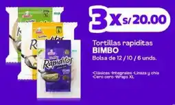 Makro Bimbo tortillas rapiditas oferta