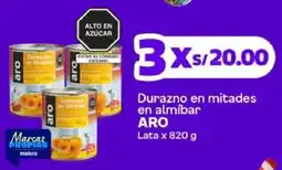Makro Aro durazno en mitades en almibar oferta