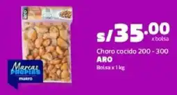Makro Aro choro cocido 200-300 oferta