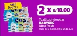 Makro Babysec ultra fresh toallitas húmedas oferta