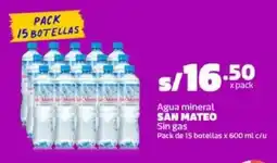 Makro San Mateo agua mineral sin gas oferta