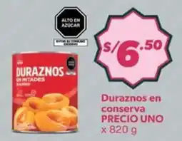 Hiperbodega Precio Uno Precio Uno duraznos en conserva oferta