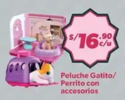 Hiperbodega Precio Uno Peluche gatito/ perrito con accesorios oferta