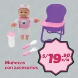Hiperbodega Precio Uno Muñecas con accesorios oferta