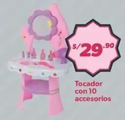 Hiperbodega Precio Uno Tocador con 10 accesorios oferta