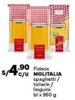 Plaza Vea Molitalia spaghetti / tallarín / linguini bl oferta