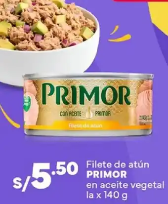 Primor filete de atún en aceite vegetal la
