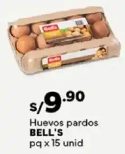 Plaza Vea Bell's huevos pardos pq oferta