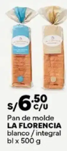 Plaza Vea La florencia pan de molde blanco/integral bl oferta
