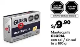Plaza Vea Gloria mantequilla con sal / sin sal br oferta