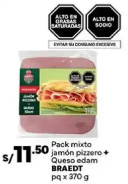 Plaza Vea Braedt queso edam pq oferta