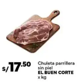 Plaza Vea El buen corte chuleta parrillera sin piel oferta