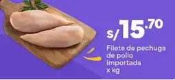 Plaza Vea Filete de pechuga de pollo importada oferta