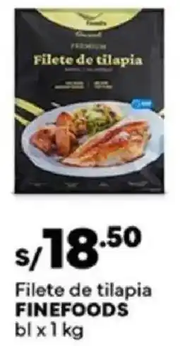 Plaza Vea Finefoods filete de tilapia bl oferta