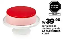 Plaza Vea La florencia torta helada de fresa grande oferta