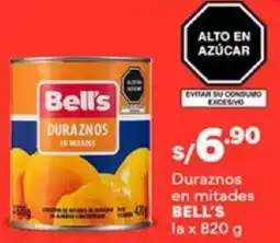 Plaza Vea Bell's duraznos en mitades la oferta