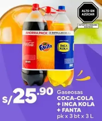 Coca-cola + inca kola + fanta