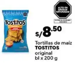 Plaza Vea Tostitos tortillas de maíz original bl oferta