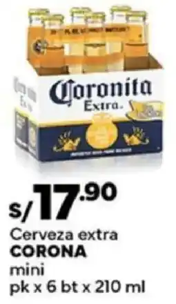 Plaza Vea Corona cerveza extra mini oferta