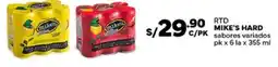 Plaza Vea Mike's hard sabores variados oferta