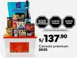 Plaza Vea Canasta premium 2025 oferta
