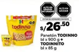 Plaza Vea Todinno panetón bl + todinnito bl oferta