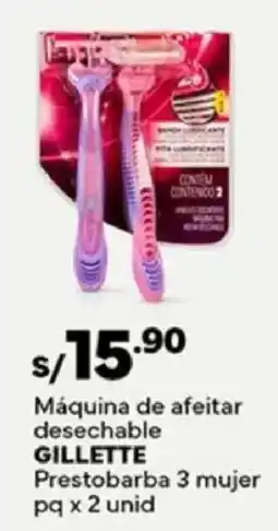Plaza Vea Gillette máquina de afeitar desechable oferta