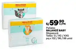 Plaza Vea Balanzé baby pañales megapack oferta