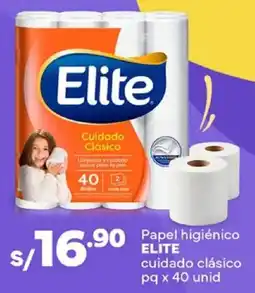 Plaza Vea Elite papel higiénico cuidado clásico pq oferta