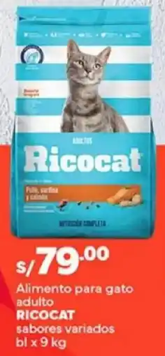 Plaza Vea Ricocat alimento para gato adulto sabores variados bl oferta