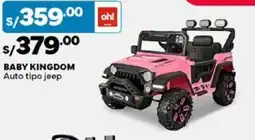 Plaza Vea Baby kingdom auto tipo jeep oferta