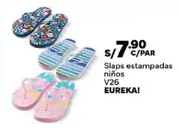 Plaza Vea Eureka! slaps estampadas niños v26 oferta