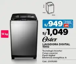 Plaza Vea Oster lavadora digital oferta