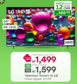 Tottus LG smart tv 65" oferta