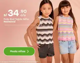 Tottus Polo bvd tejido niña redwood oferta