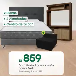 Tottus Forli dormitorio acqua + sofà cama oferta