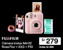 Tai Loy Fujifilm cámara instax mini12 rosa flor + kit3 + p10 oferta