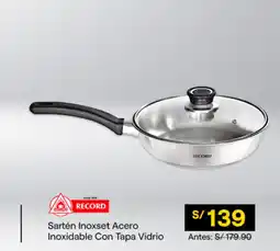 Tai Loy Record sartén inoxset acero inoxidable con tapa vidrio oferta