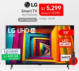 Hiraoka Lg smart tv 98" oferta