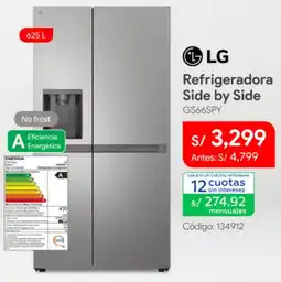 Hiraoka Lg refrigeradora side by side oferta