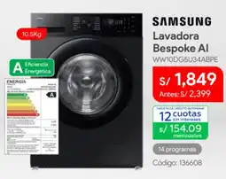 Hiraoka Samsung lavadora bespoke AI oferta