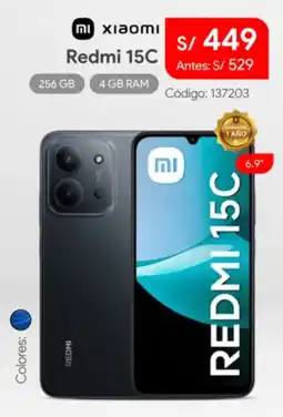 Hiraoka Xiaomi redmi 15c 6.9" oferta