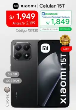 Hiraoka Xiaomi celular 15T oferta