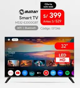 Hiraoka Miray smart tv 32" oferta