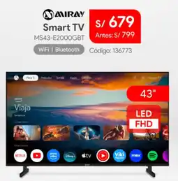 Hiraoka Miray smart tv 43" oferta