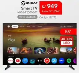 Hiraoka Miray smart tv 55" oferta