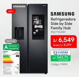 Hiraoka Samsung refrigeradora side by side family hub oferta