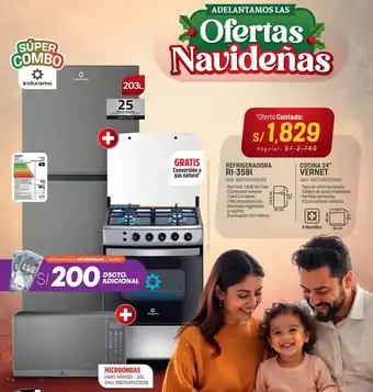Indurama refrigeradora RI-3591+ Vernet cocina 24"