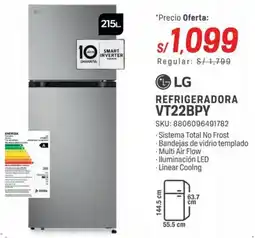 Carsa Lg refrigeradora VT22BPY oferta