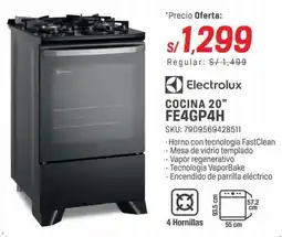 Carsa Electrolux cocina 20" FE4GP4H oferta